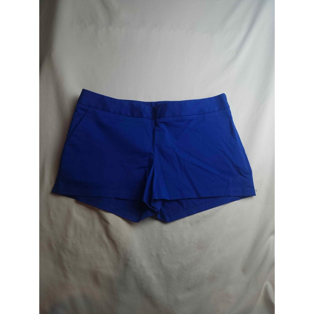 Express Womens Royal Blue Side Zip Chino Shorts Size 8 Solid Casual Summer